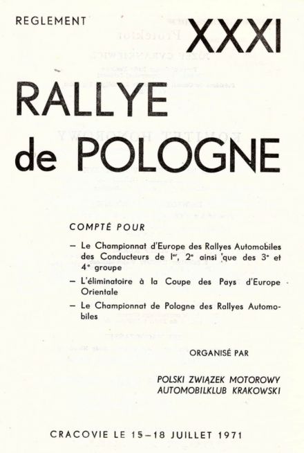 Rajd Polski - 1971r.
